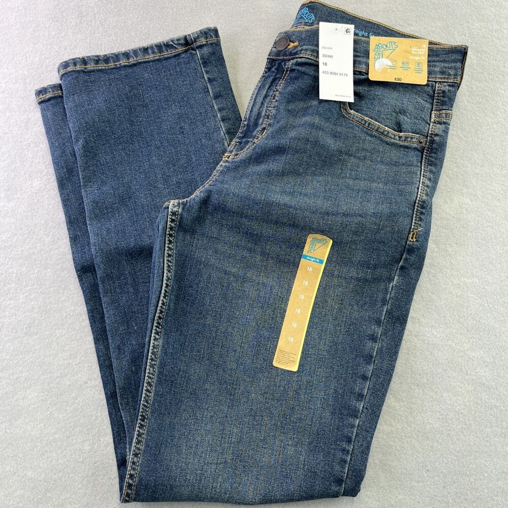 Boys There Abouts Straight Fit Stretch Jeans Size 18 Advanced Flex 360 New